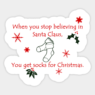 Funny Socks for Christmas T-Shirt Sticker